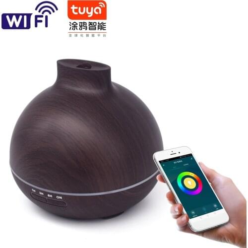 400ml Smart Wi-Fi Essential Oil Diffuser, App Control Works with Alexa Google Home Aromatherapy Diffusers Cool Mist Humidifier w