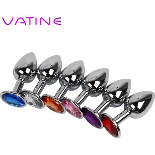VATINE Diamond Sex Toys for Women Men Gay Stainless Steel Metal Butt Plug Anal Plug Bead IKOKY Adult Product