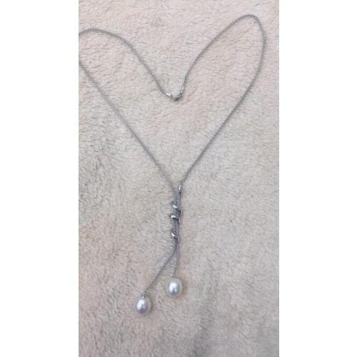 Gorgeous 14-15mm south sea white pearl necklace 23inch 925s KKK