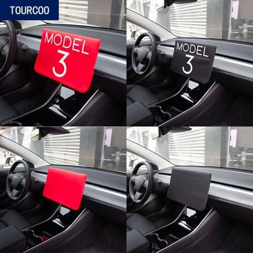 For Tesla Model 3 Central Console Navigation Screen Protective Cover Touchscreen Dust Cover Lens Hood