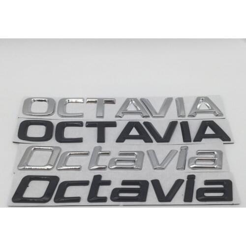 1pcs Octavia car Letter Rear trunk Decals Emblem badge sticker Decal Car styling auto Accessories