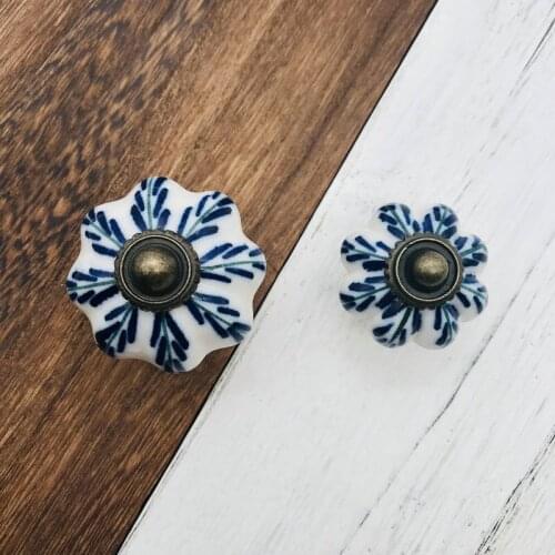 10pc Vintage Furniture Handle Door Knobs Pumpkin Ceramic Cabinet Handles European Furniture Drawer Cupboard Kitchen Pull Handle