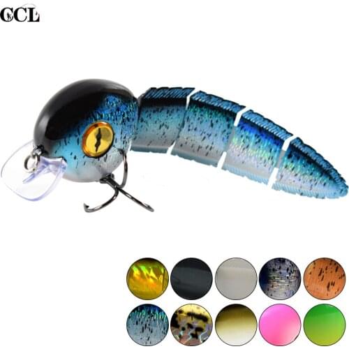 15CM 40G Multi Jointed Tadpole Fishing Lures Medium Diving Durable Fabric Floating Swimbait Owner Hook