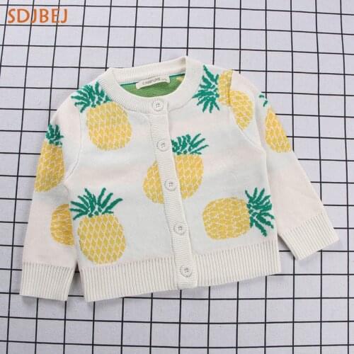 2021 Knitted Flowers Baby Girls Sweater Winter Velvet Kids Cardigans Toddler Girls Clothes Chandail Children Sweaters Pull Fille