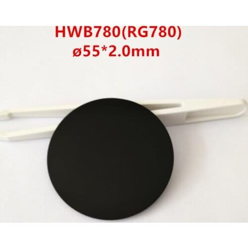 55*2.0Mm Hwb780 Rg780 Infrared Transmission Visible Light Absorption Cut-Off Filter Lens Black Glass