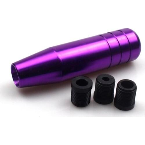 Aluminum Purple 13cm Strip Universal Gear Shift Knob Car Truck Manual Lever Decoration Accessories