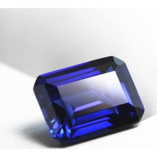 AAA rectangle shape blue corundum stone faceted stones beads african jewelry beads making diy loose