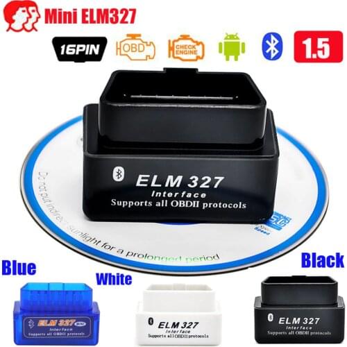 Best Price Mini ELM327 Bluetooth elm 327 V1.5 interface Auto OBD2 Diagnostic Scan Tool Mini ELM327 Works with Android Tourque