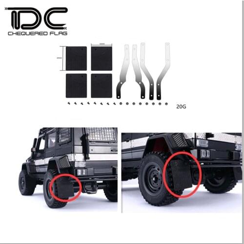 4pcs Front & Rear Rubber Fender Mudguard With Metal Bracket For 1/12 G500 RC Car Parts