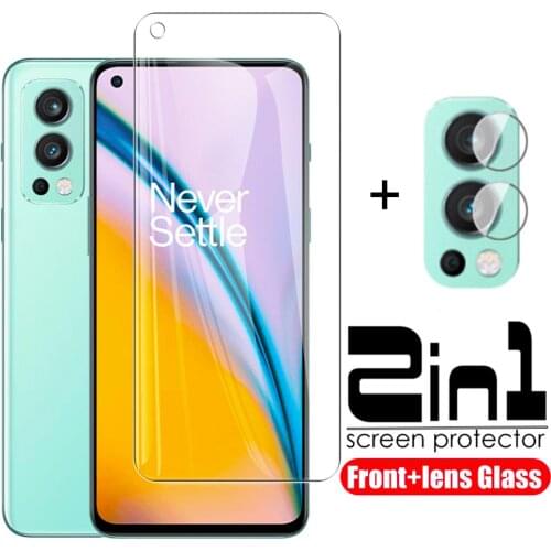 For One Plus One+ Nord 2 5G 2-IN-1 Camera screen protector for OnePlus Nord 2 5G 6.43 inch Tempered glass protective film