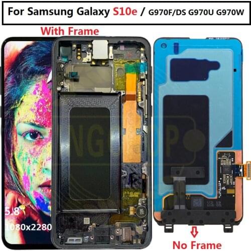 For Samsung Galaxy S10 e LCD G970F/DS G970U G970W SM-G9700 Display with frame Touch Screen Digitizer For SAMSUNG S10e lcd