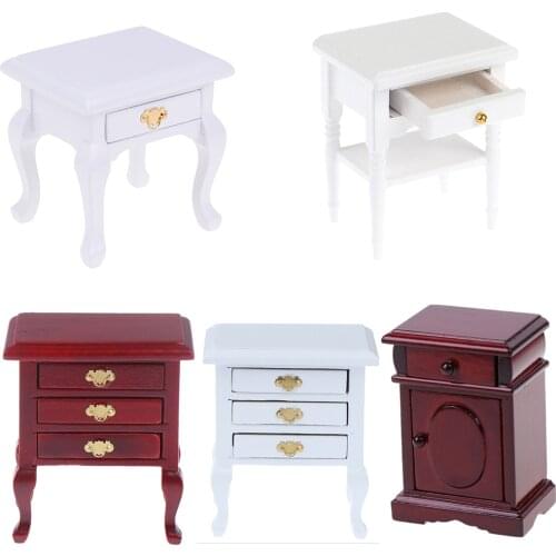 Doll House Mini Cabinet Bedroom Furniture Kits Home & Living For 1:12 Scale Dollhouse Toys Accessories