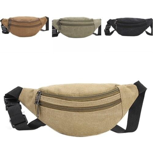 Men Waist Pack Fashion Bag Casual Fanny Pack Phone Pouch Sports Belt Bag Women Bag For Belt Canvas Hip Bag Banana Bag