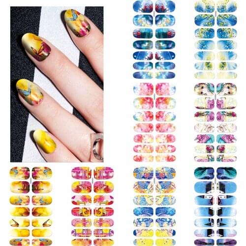 1 Sheet 2021 New Arrivals Water Transfer YSD0001-YSD080 Nail Art Sticker Manicure Decor Tool Cover Nail Wrap Decal