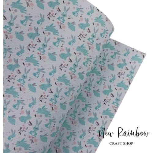New Rainbow 30x138cm/Roll Mint Rabbit Soft Artisan Faux Leatherette For Home Decor, Bows, Accessories, DIY Crafts