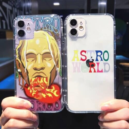 Travis Scott Phone Case Transparent for iPhone 6 7 8 11 12 s mini pro X XS XR MAX Plus cover funda shell