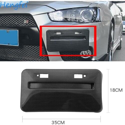 HengFei license plate frame for Mitsubishi Lancer EX EVO 10 Carbon fiber pattern license plate frame Modified side suspension