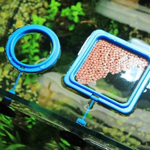 Fish Feeding Aquarium Fish Tank Square Feeder Station Floating Food Water Plant Buoyancy Circle Feeding Ring Aquarium Fish