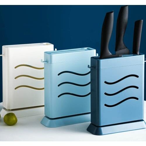 Kitchen Knife Storage Racks Household Drain Knife Storage Rack Plastic Vegetable Knife Holder Rack