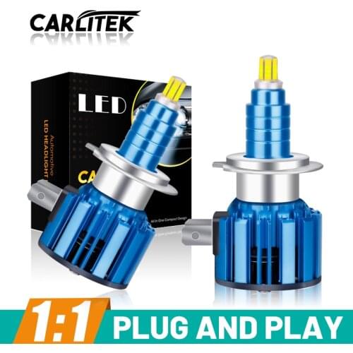 CARLITEK H4 H7 LED Headlight 20000LM H8 H11 Car Lamps For Auto HB4 9006 HB3 9005 Light Bulbs On Cars High Beam 360 Degree Turbo