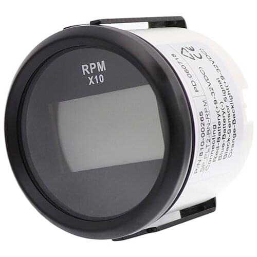 52 m Motorcycle Tachometer Auto Hourmeter for e Auto Outboard Motor Rev Counter Tacho Meter 12V/24V RPM Meter