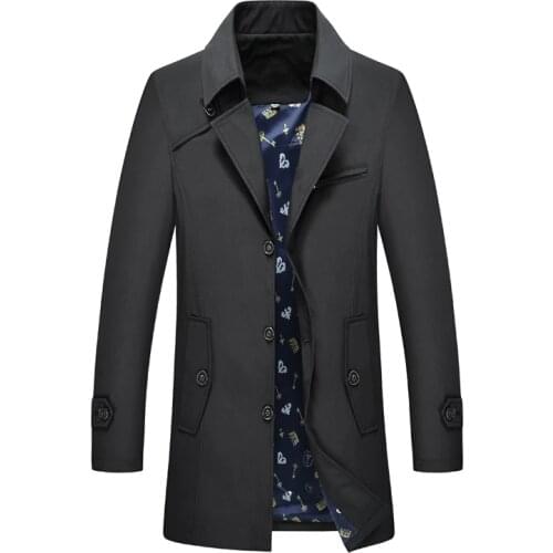 Trench Coat Mens Jacket Plus size 7XL,8XL,9XL Autumn Long Coat Mens OverCoat Slim fit Brand Clothing Windbreaker Male Business