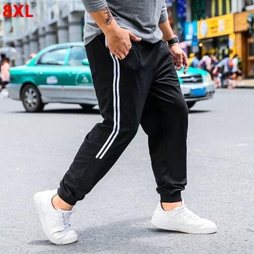 Spring big size mens large sports pants mens big people pants plus size mens pants 8XL 7XL 6XL
