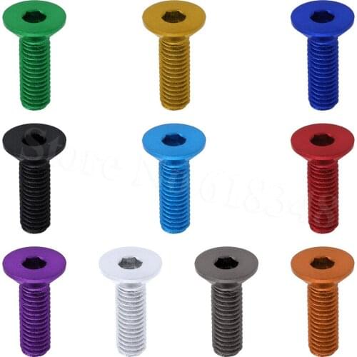10-pack M3x10mm Hexagon Hex Socket Screws Flat Head Countersunk Head Aluminum Anodized Hardware Bolts for FPV RC Drone Frame