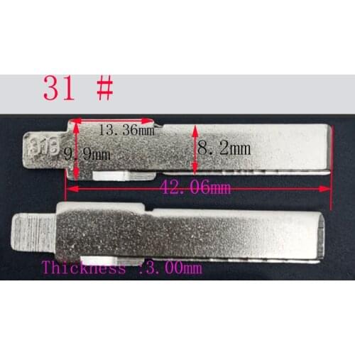 Flip Remote Car Key Blanks For AUDI Fit PASSAT BORA SEAT SKODA #31 HU66 Key Blade
