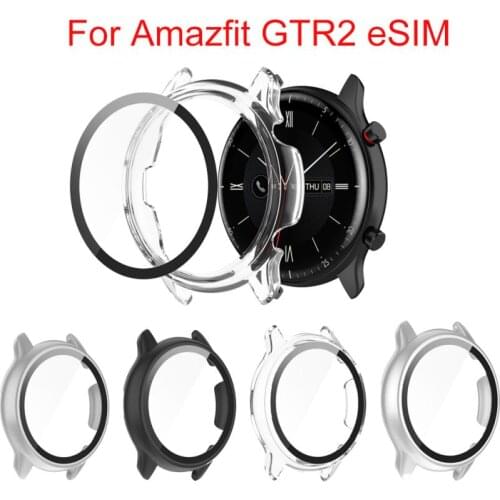 Protective Cover Case For Amazfit GTR 2e GTR2 Screen Protector PC Case Cover + Tempered Glass Screen For Xiaomi Huami Amazfit GT