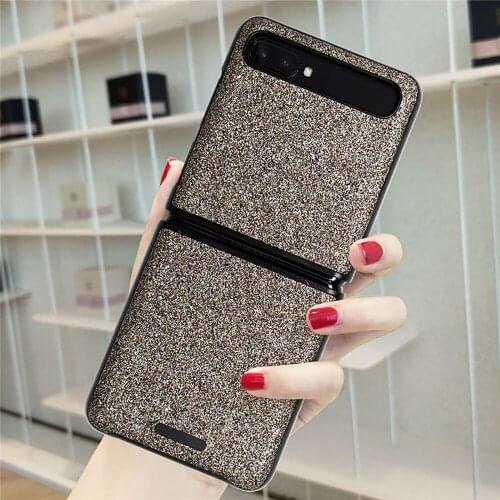 Protective Cover Phone Case Bling Sparkle Back Cover for Samsung Galaxy Z Flip Phone Ultra-thin Shockproof Smartphone Case