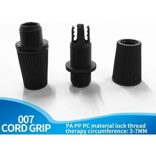 6pcs Plastic Cable Strain Reliefs Wire Clamp Male M10 Thread Cord Grips Line Buckle Wire Connector For Pendant Light Accessories