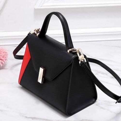 Luxury Office Lady Handbag Cow Split Leather Bags Women 2020 New Fashion Elegant Mixed Colors Shoulder Crossbody Bags Female