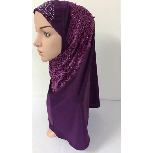 Women Lace Muslim Hijab Islamic Scarf Arab Shawls Turban Shawls Headwear