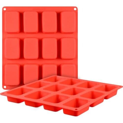 2020 New Food Grade Silicone Cake Mold 12 Even Square Brownie Baking Tray Diy Brownie Cake Mold