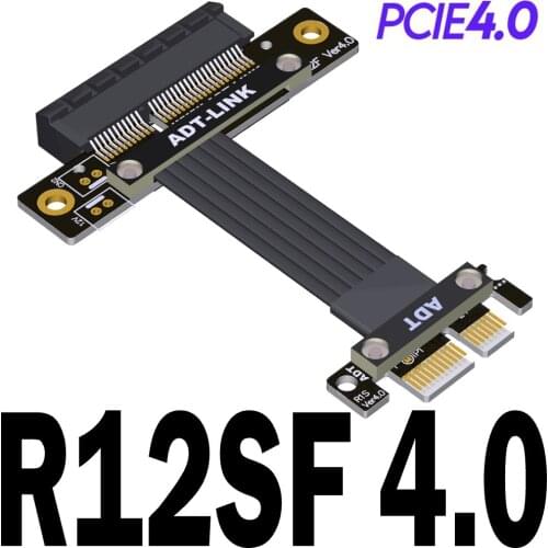 2021 Newest PCI Express 4.0 x4 To x1 Riser Extension Cable 180 Degree GPU Graphics Card Extender Adapter For Network Riser Card
