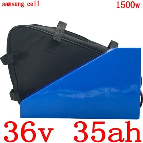 36V lithium battery pack use samsung cell 36V 35AH electric bicycle battery for 36V 500W 1000W 1500W ebike motor with charger