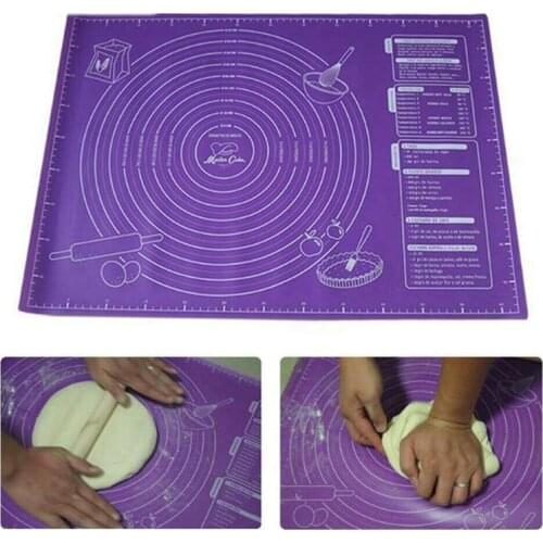 60*45cm Silicone Kneading Dough Mat Baking Mat Pizza Dough Maker Pastry Kitchen Gadgets Bakeware Kneading Pad Accessories