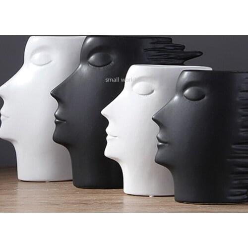 Abstract aesthetics decorative figure ceramic vase decoration living room nordic decoration home terrarium decor vases for decor