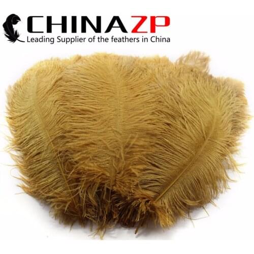 CHINAZP Feathers 20inch to 22inch (50-55cm) Wholesale 50pcs/lot Good Quality Brown Ostrich Feathers For pPerfume Carnival