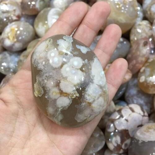 Cherry blossom agate palm stone quartz crystals gemstones natural kristallen mineralen spiritual healing decoracion hogar modern