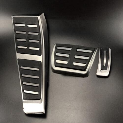 RHD AT\MT Stainless Steel Car Fuel Brake Footrest Pedals for Audi A4 S4 B8 8K / A5 S5 8T / Q5 Suitable for right side driving