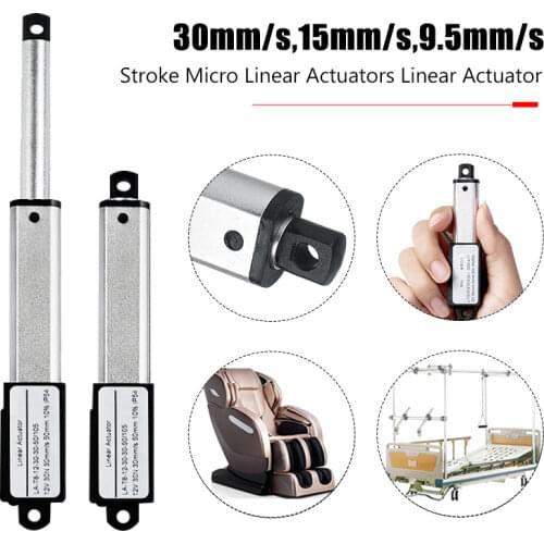 Aluminum Alloy 1500N 30mm Stroke Micro Linear Actuators Linear Actuator DC 12V Electric Mini Linear Motor 30mm/s 15mm/s 9.5mm/s