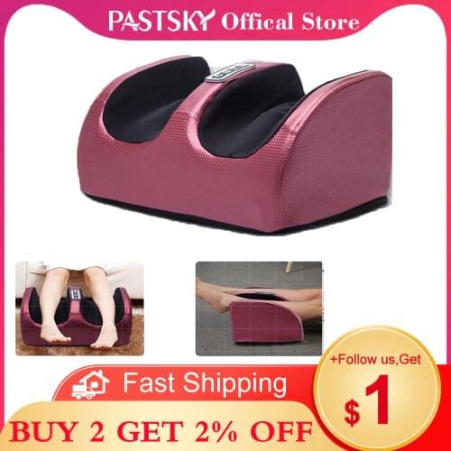 Electric Foot Massager Machine Plantar Calf Arm Kneading Heating Therapy Compression Feet Care 3 Levels Sore Muscles Pain Relief