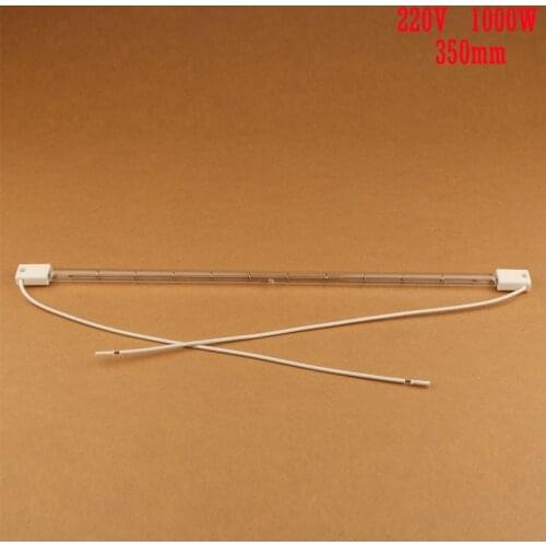Infrared heater pipe, vacuum halogen IR lamp, transparent quartz tube 350mm 220V 1000W