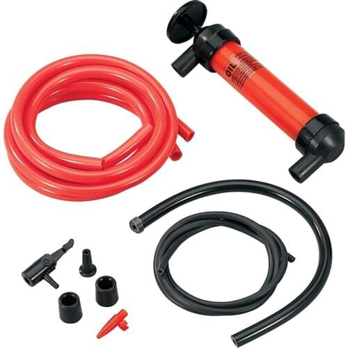 JCJX Siphon Fuel Liquid Transfer Pump Kit-Hand Gasoline Oil Liquid and Air Pump-Travel Emergency Manual Vehicle Car Tool