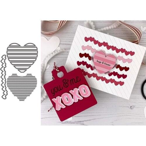 Love Heart Metal Cutting Dies for Scrapbooking Handmade Tools Mold Cut Stencil New DIY Card Make Mould Model Craft Decoration