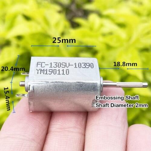 Mini FC-130SV-10390 Electric Motor DC 3V-14.4V 5V 12V 18.8mm Long Shaft Carbon Brush for Household Sweeping Robot Sweeper