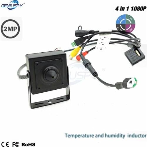 40*40mm Mini Size Temperature And Humidity Function K9ATCC Panasonic MN34227PL 4 In 1 Ahd Tvi Cvi Cvbs Camera Support Alarm