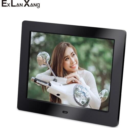 Selli8 Inch High Definition Picture Multimedia Player MP3 MP4 Alarm Clock Digital Photo Frame Christmas Gift 2.4G Remote Control